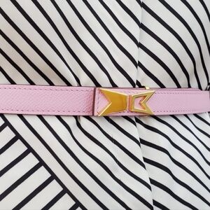 M.A.M.A. Crown Pink Leather Belt